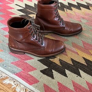 Nisolo Amalia all weather leather lace-up boots, women’s size 9